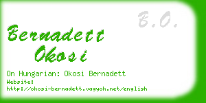 bernadett okosi business card